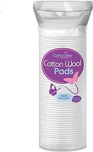 Cotton Tree 100% Pure Cotton, Round Cotton Wool Pads, 80 Count