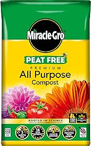 Miracle-Gro Premium All Purpose Compost, PEAT FREE, 40 Litre